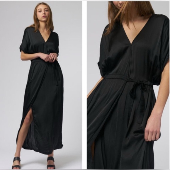 Raquel Allegra Dresses & Skirts - $425 Raquel Allegra Women Diane Wrap Maxi Dress Black Size 0 Small Quiet Luxury